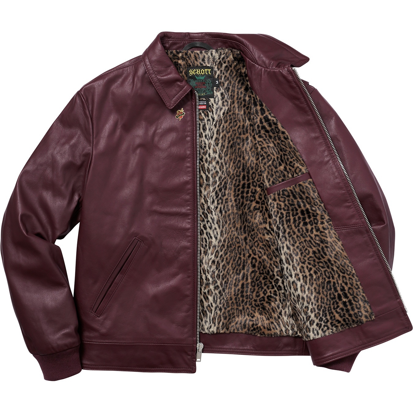 Supreme®/Schott® Leopard Lined Leather Work Jacket view 17